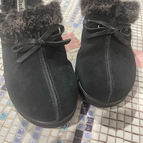 Skechers Women's Black Faux Fur Y2K Mules - Picture 2 of 7